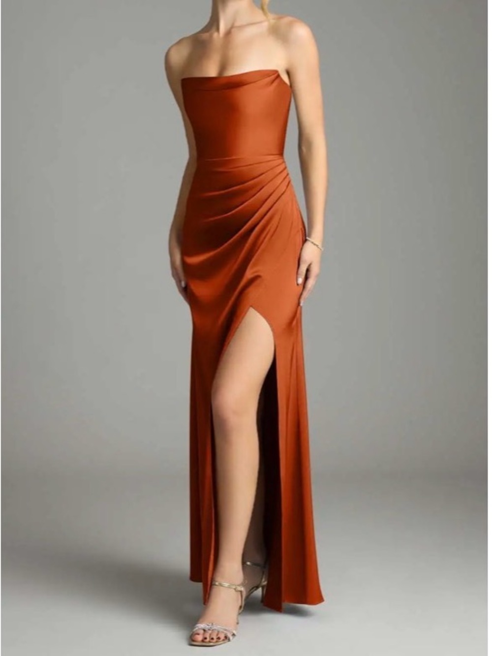 Burnt Orange Bridesmaid Dress